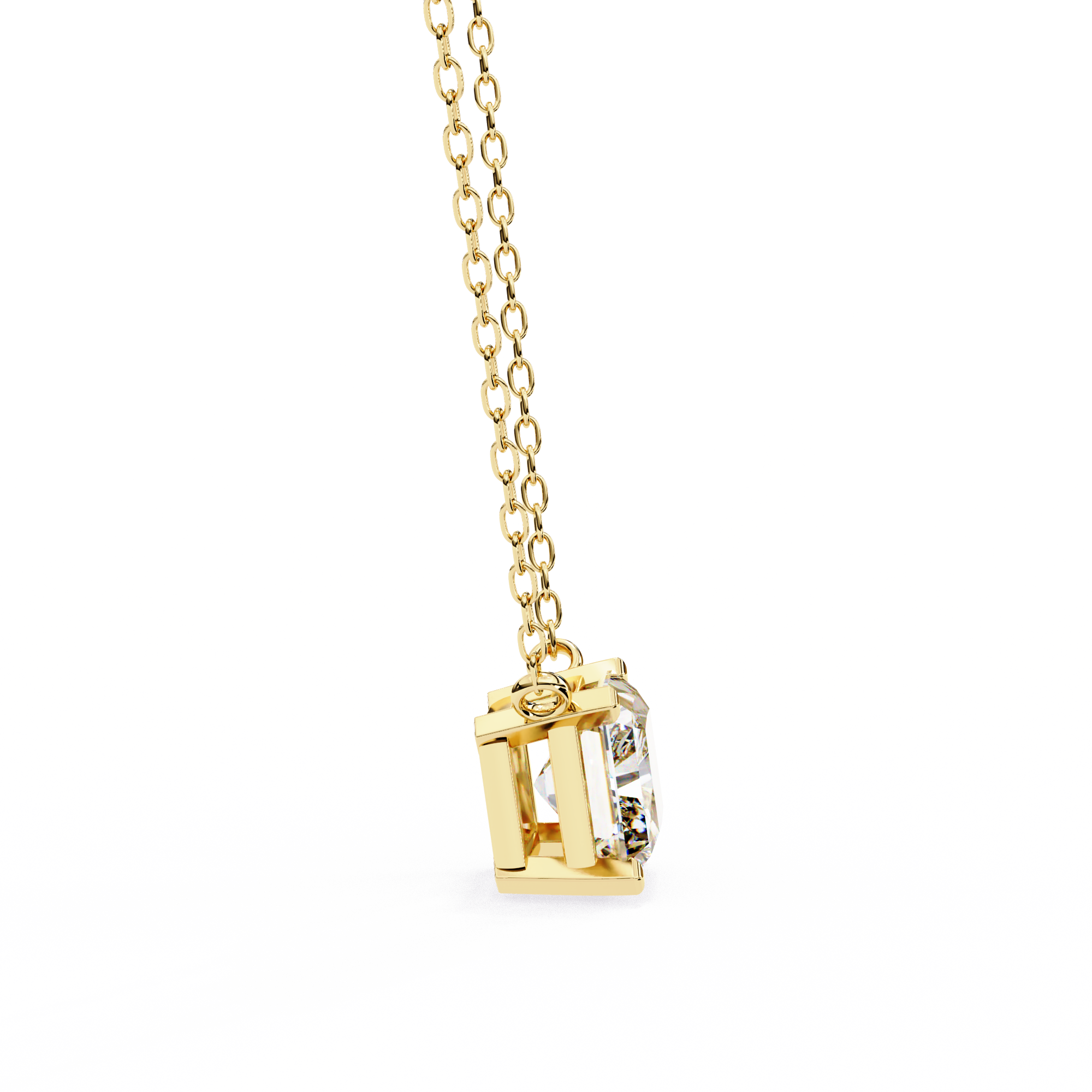 Solitairekart 1.95ct Horizontal Radiant-Cut Natural Diamond Solitaire Pendant-H Color, VS1 Clarity
